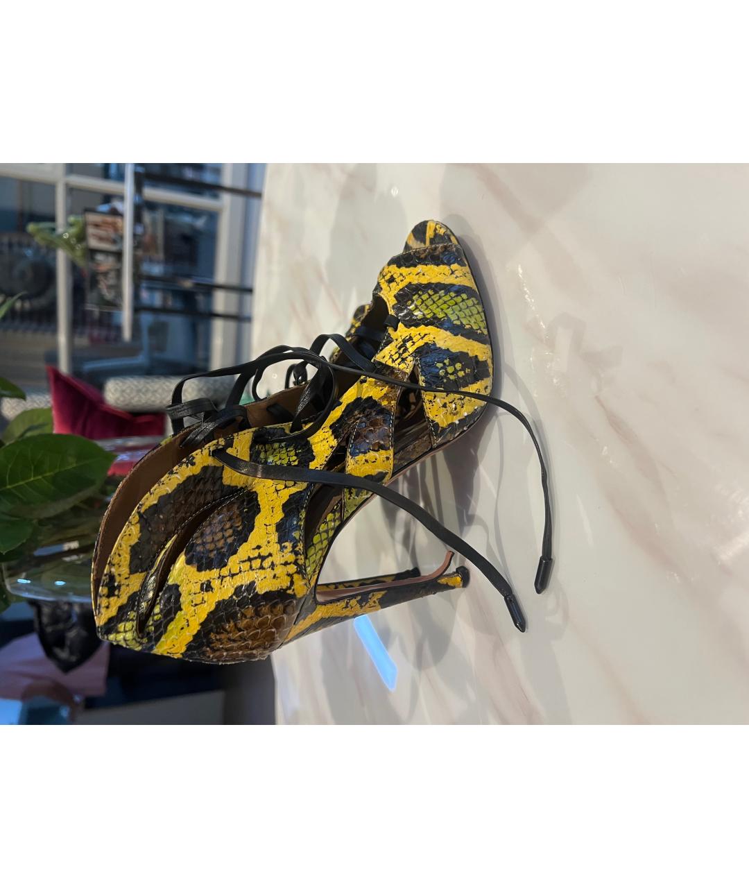 AQUAZZURA Мульти босоножки из экзотической кожи, фото 7