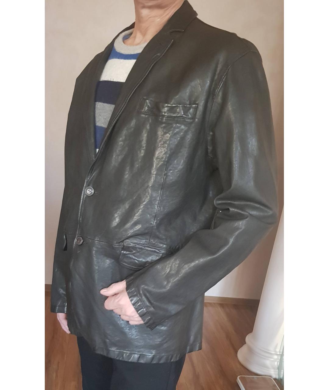 POLO RALPH LAUREN Коричневый кожаный пиджак, фото 7