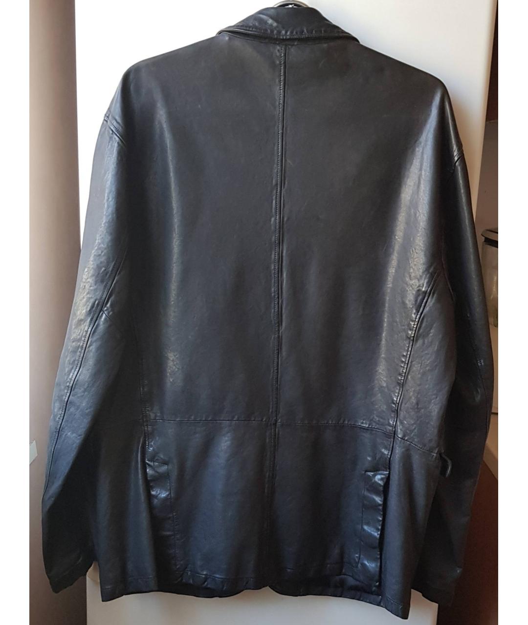 POLO RALPH LAUREN Коричневый кожаный пиджак, фото 2