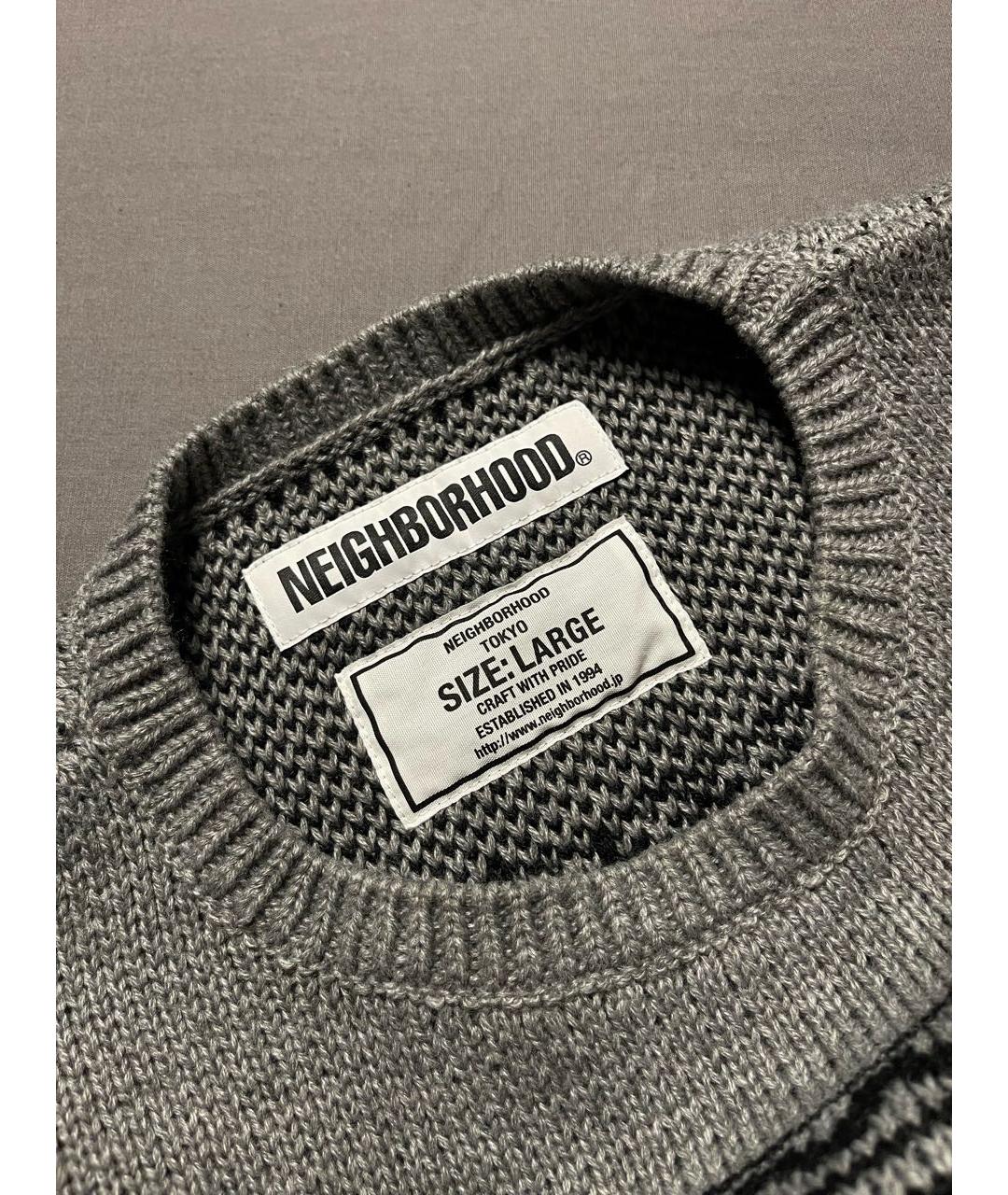 NEIGHBORHOOD Серый шерстяной джемпер / свитер, фото 3