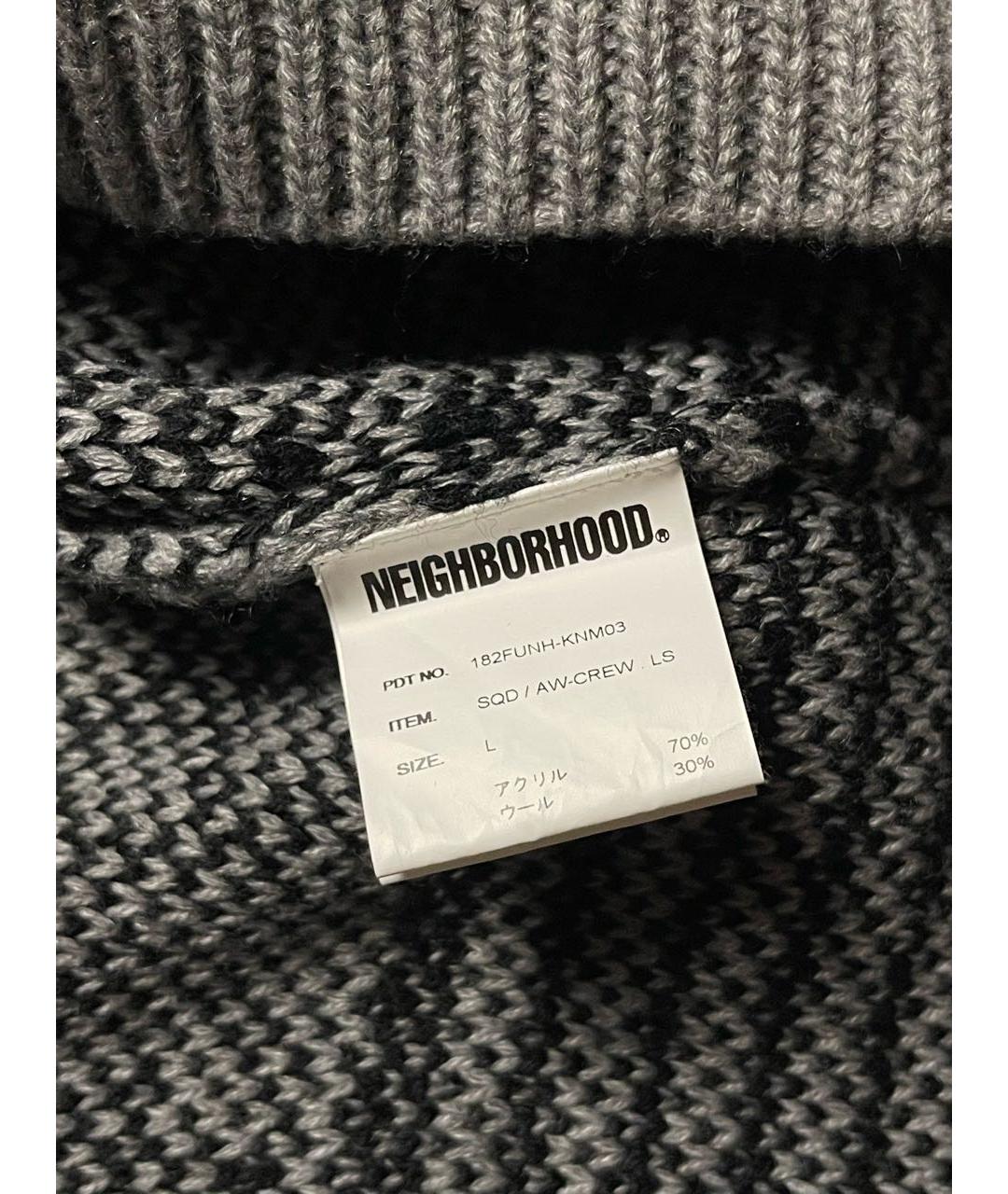 NEIGHBORHOOD Серый шерстяной джемпер / свитер, фото 4