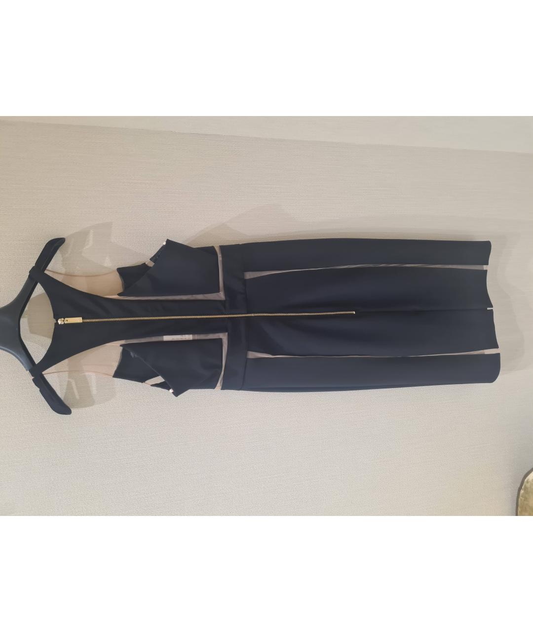 ELISABETTA FRANCHI Черное полиамидовое коктейльное платье, фото 2