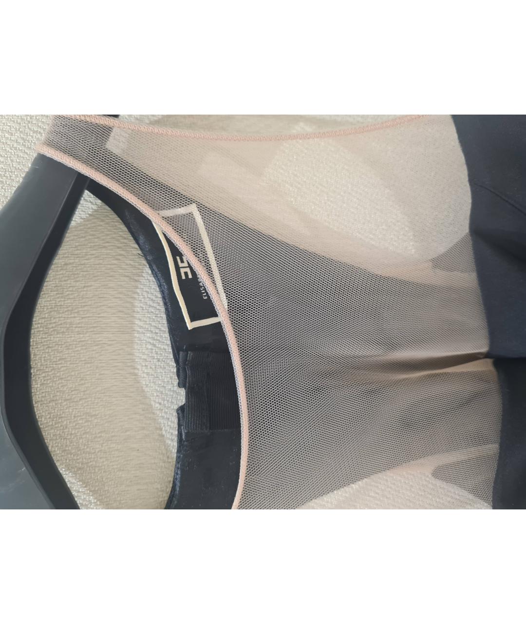 ELISABETTA FRANCHI Черное полиамидовое коктейльное платье, фото 3