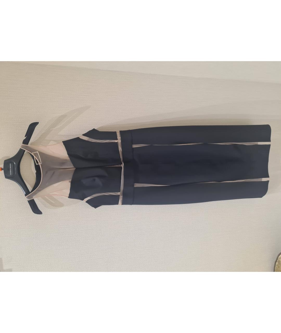 ELISABETTA FRANCHI Черное полиамидовое коктейльное платье, фото 6