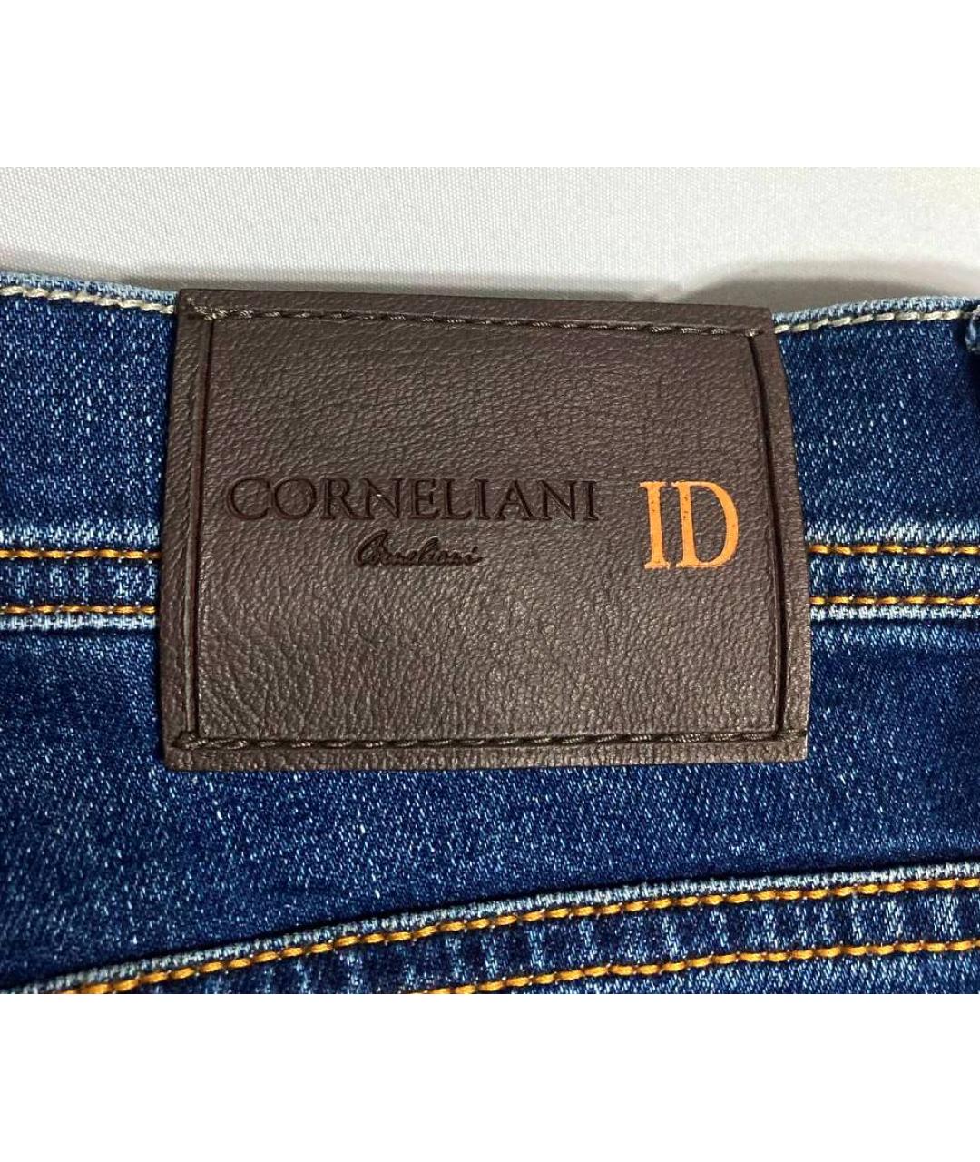 CORNELIANI Темно-синие хлопко-эластановые джинсы скинни, фото 8