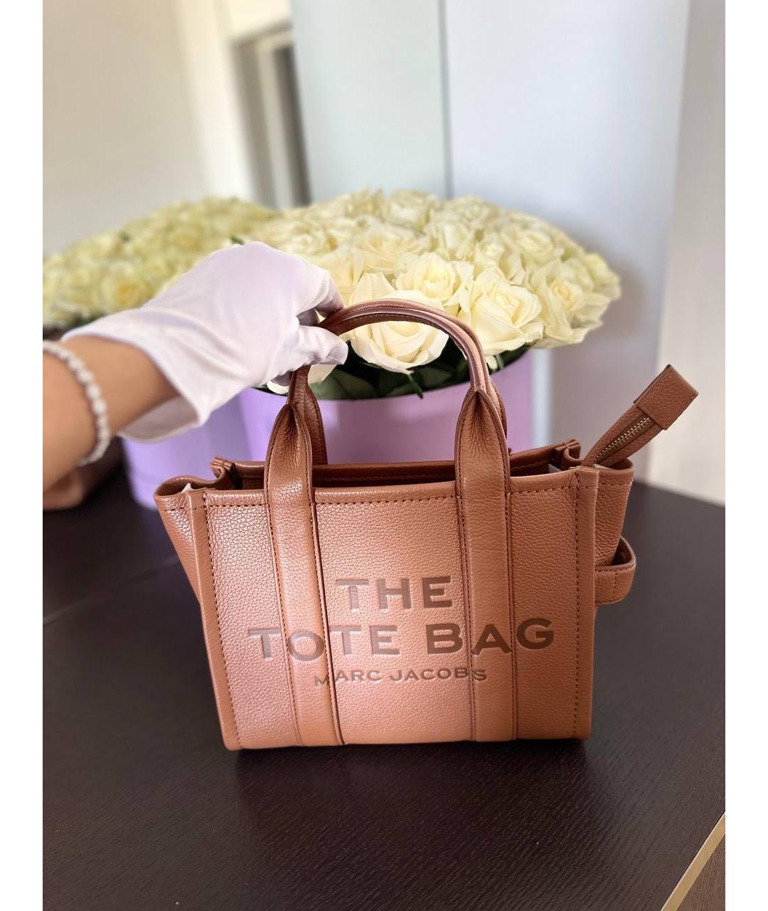 MARC JACOBS Коричневая кожаная сумка тоут, фото 3