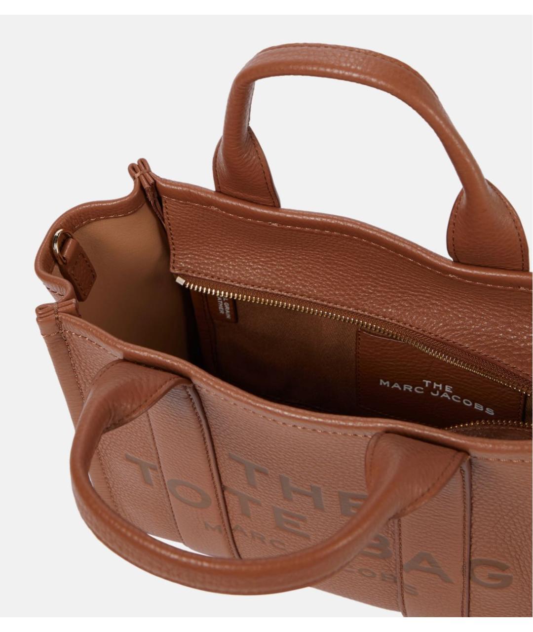 MARC JACOBS Коричневая кожаная сумка тоут, фото 4