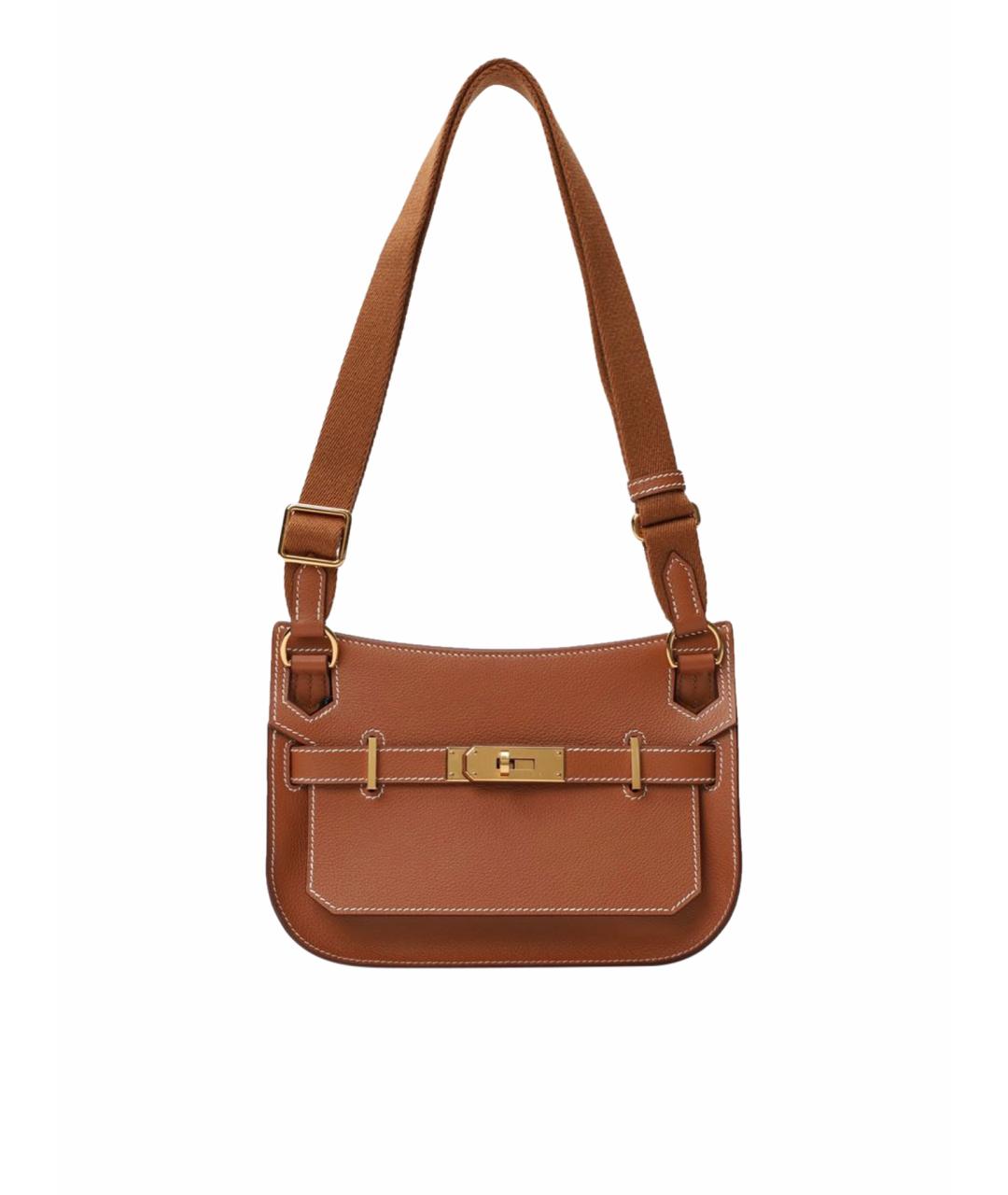 HERMES Коричневая кожаная сумка через плечо, фото 1