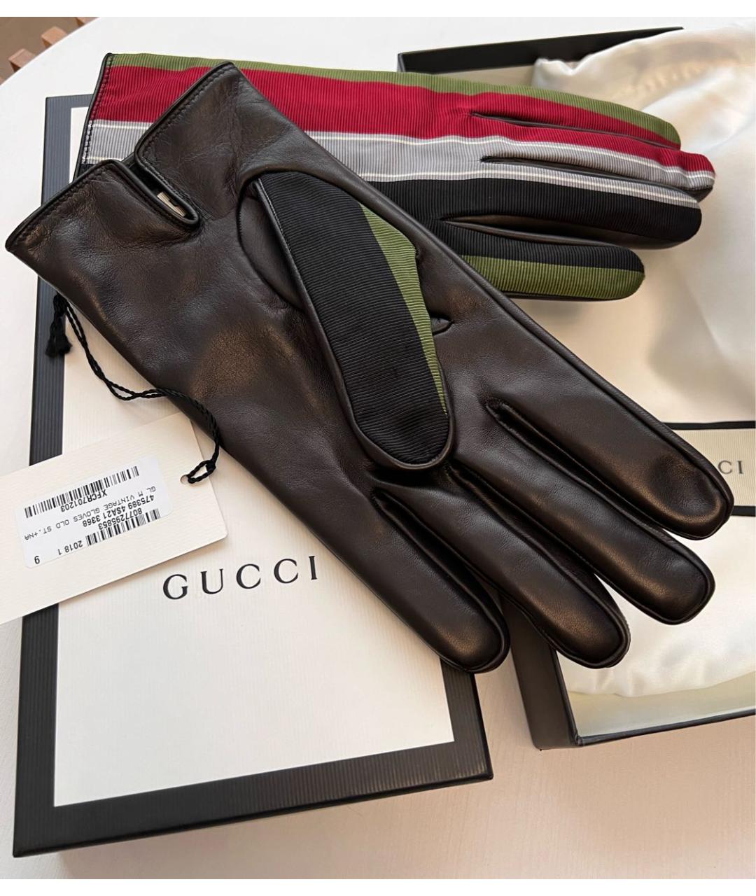 GUCCI Мульти кожаные перчатки, фото 6