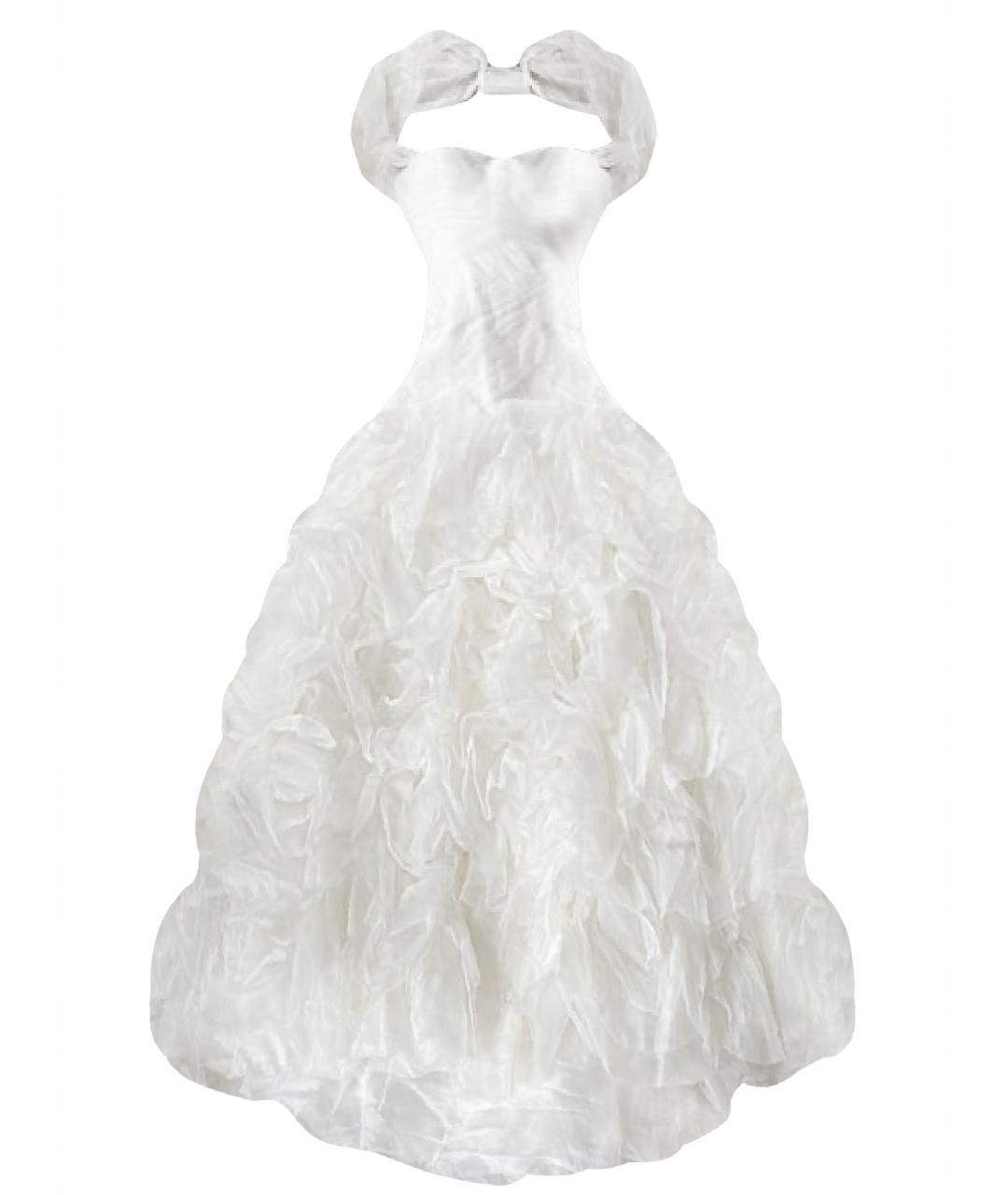 VERA WANG Бежевое хлопко-эластановое свадебное платье, фото 1