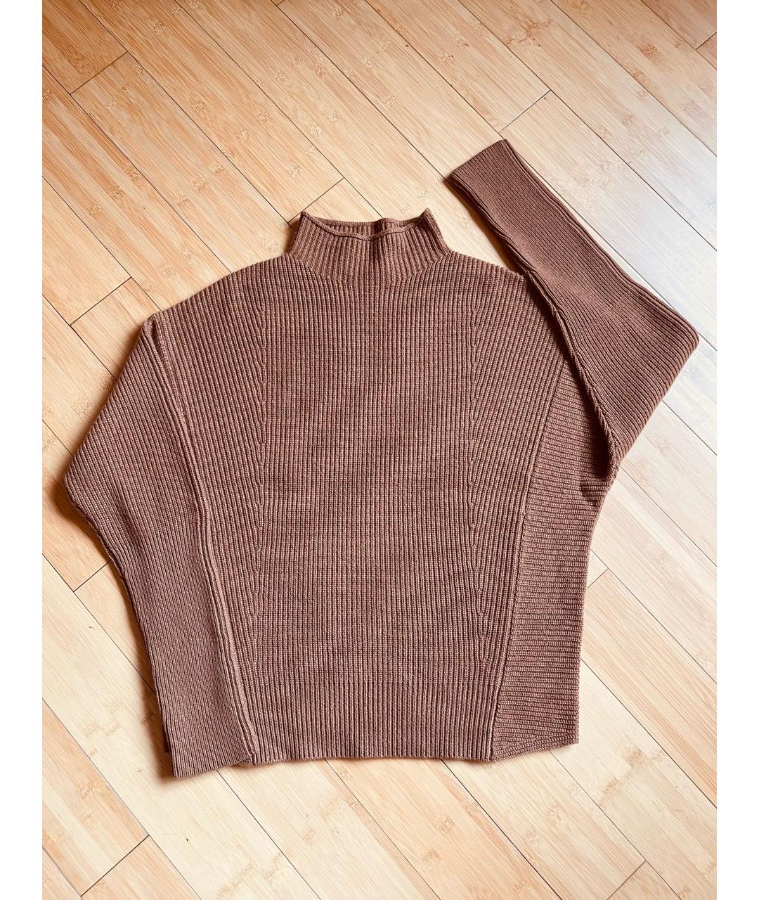 HUGO BOSS Коричневый кашемировый джемпер / свитер, фото 4