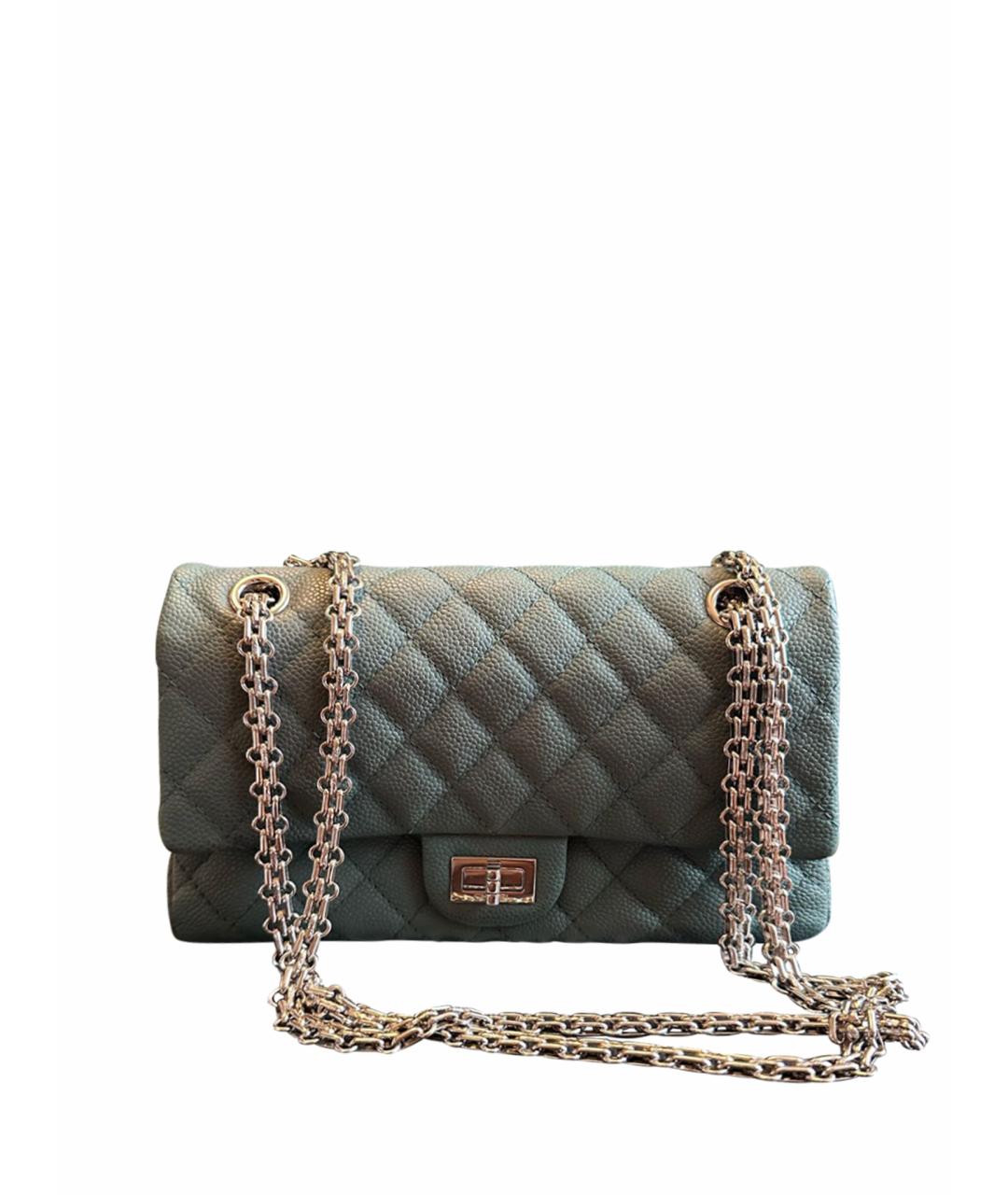 CHANEL PRE-OWNED Зеленая кожаная сумка через плечо, фото 1