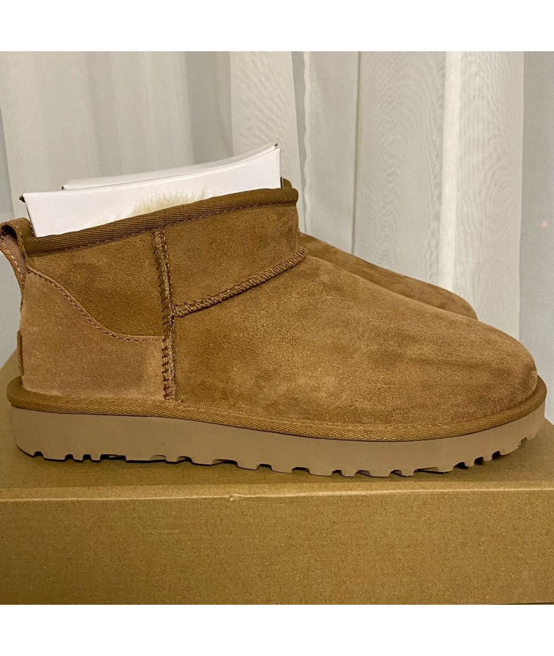 UGG AUSTRALIA Бежевые замшевые ботинки, фото 6