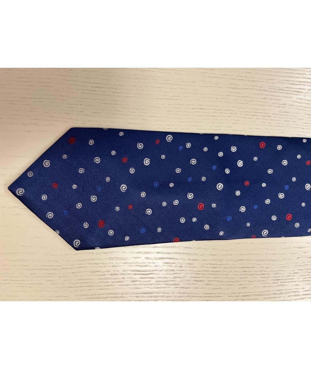 LANVIN Темно-синий шелковый галстук, фото 4