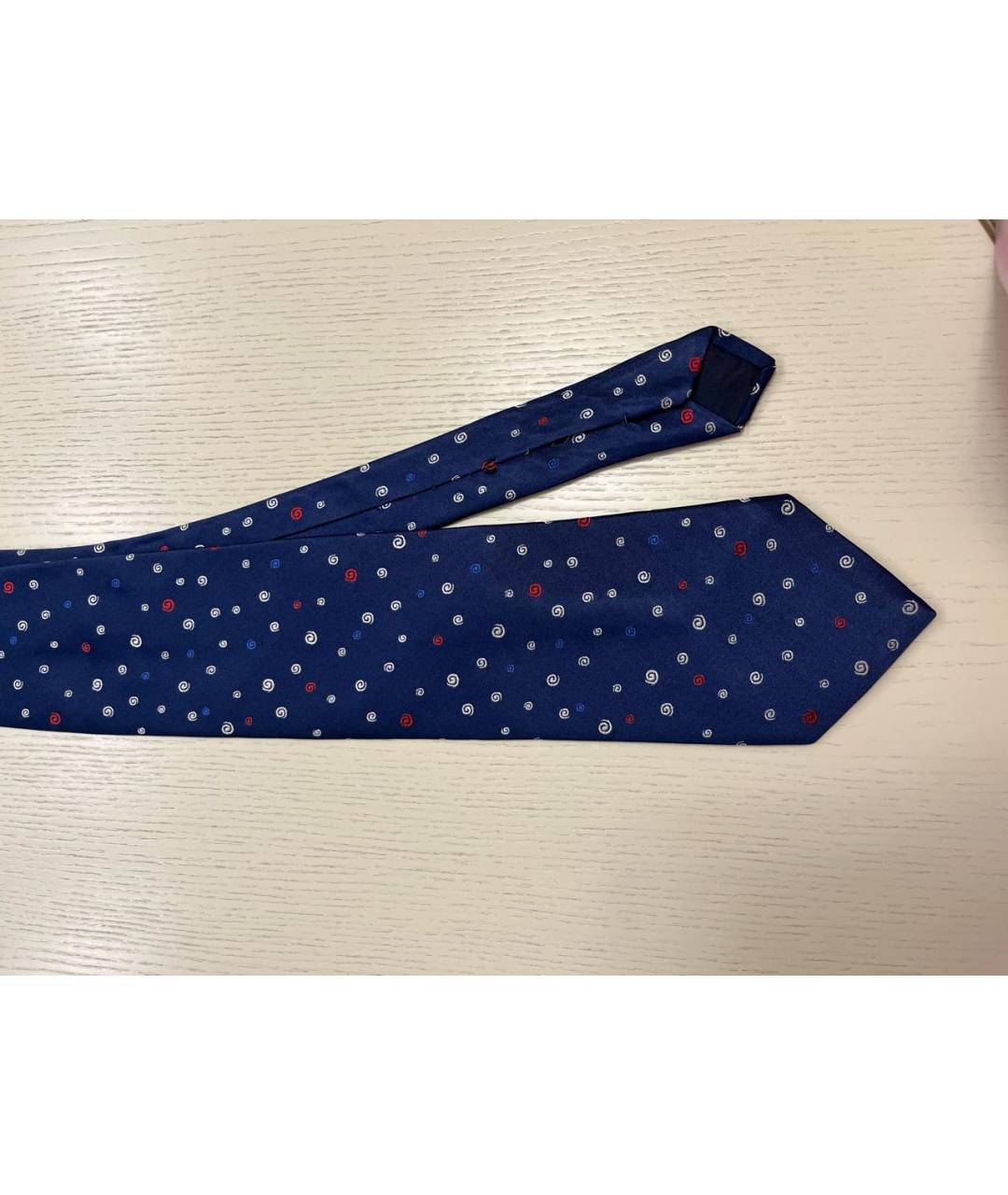 LANVIN Темно-синий шелковый галстук, фото 2