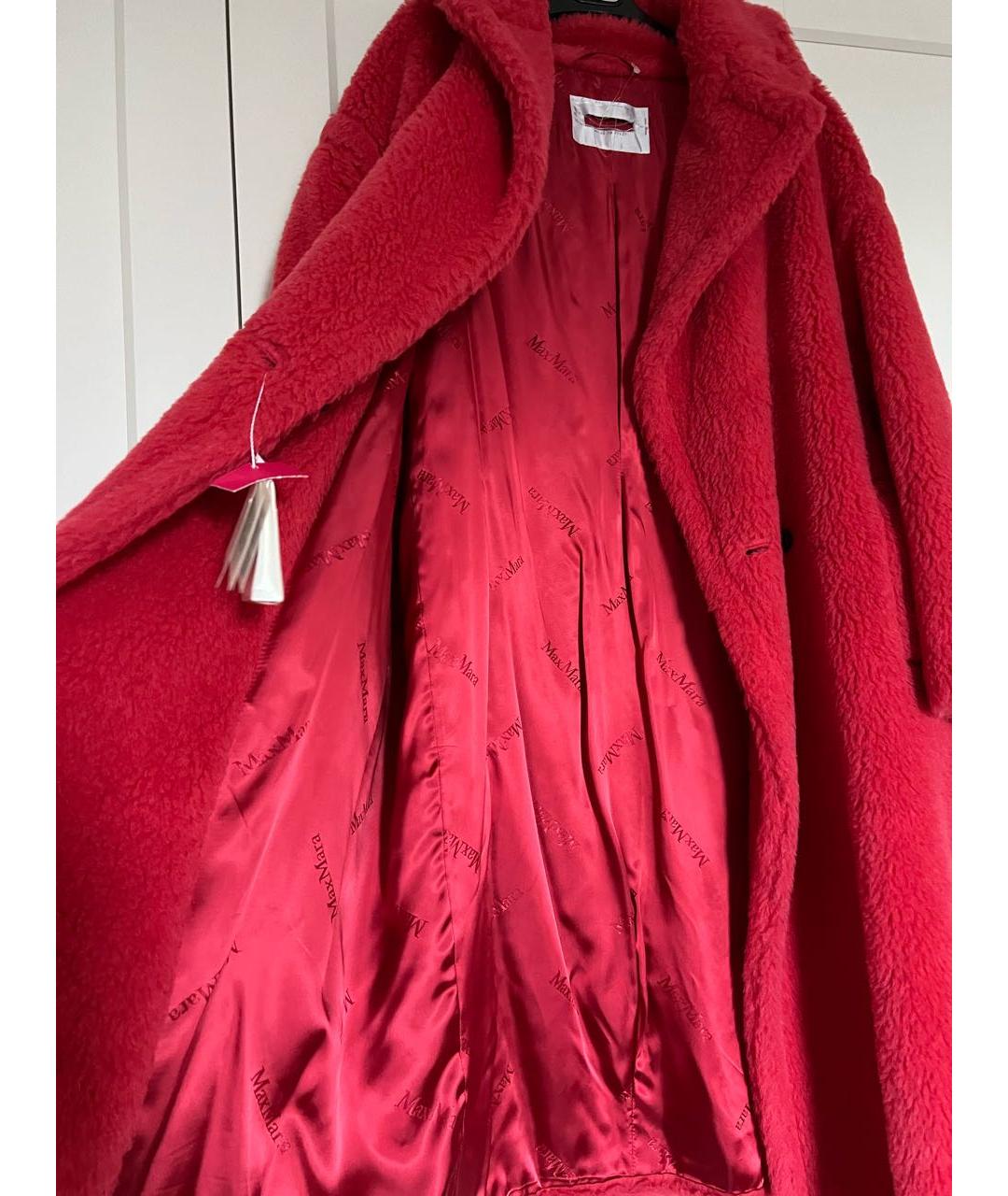 MAX MARA Коралловая шерстяная шуба, фото 6