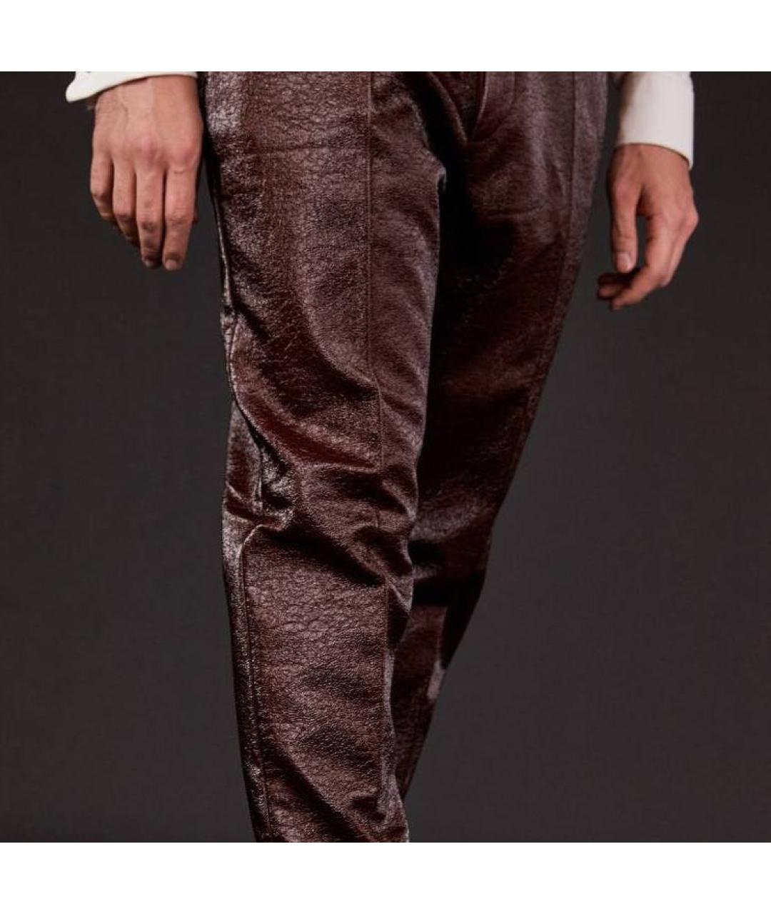MUGLER Бордовые брюки чинос, фото 3