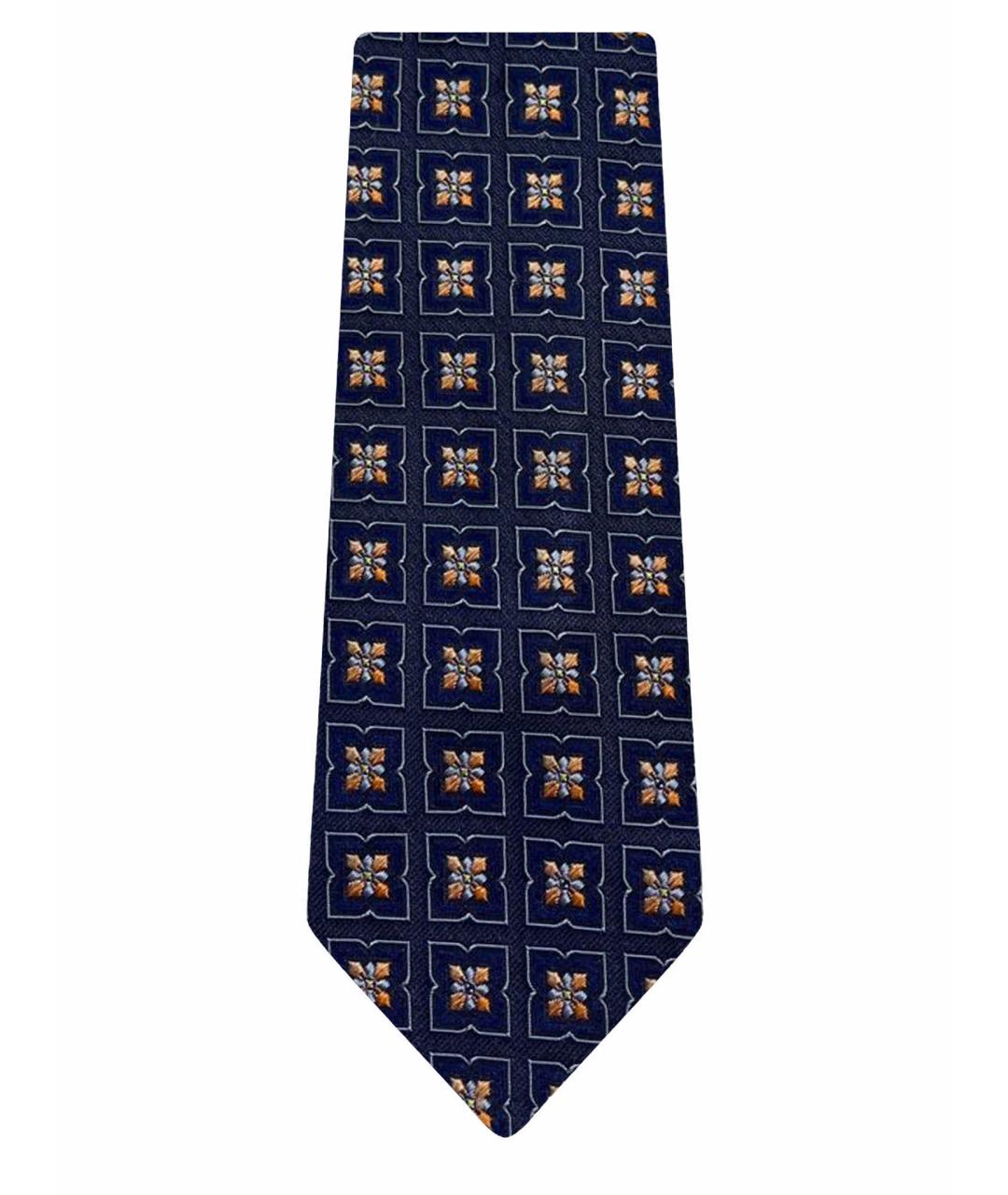 ERMENEGILDO ZEGNA Темно-синий шелковый галстук, фото 1