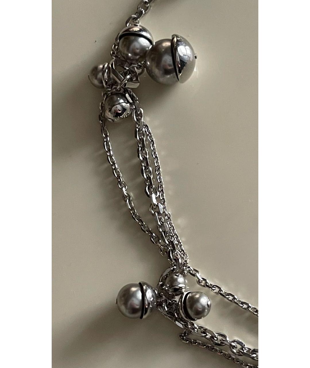 CHRISTIAN DIOR Серебряное металлическое колье, фото 4