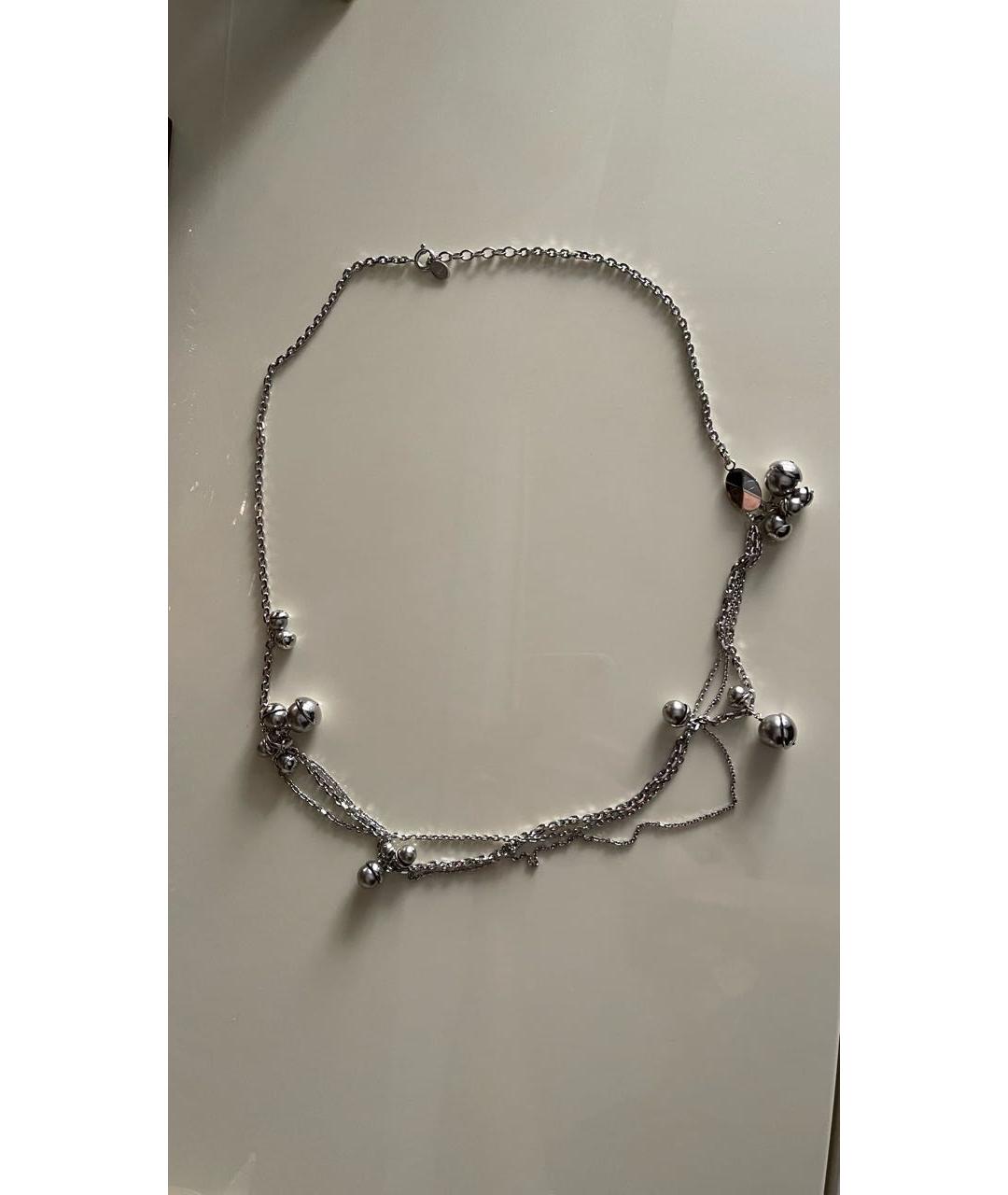 CHRISTIAN DIOR Серебряное металлическое колье, фото 6