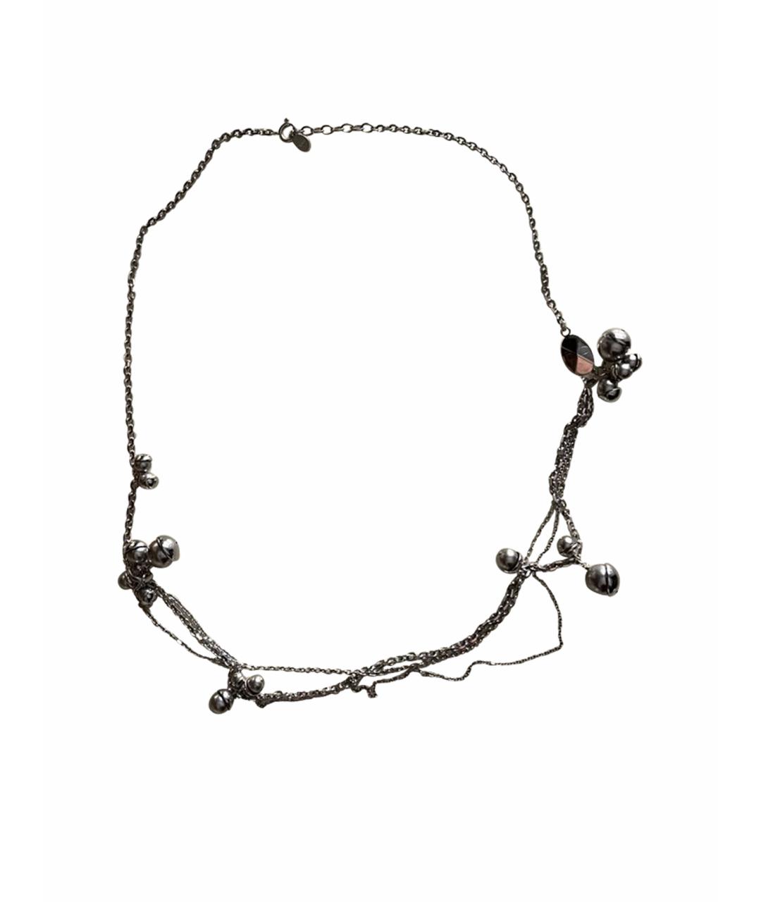 CHRISTIAN DIOR Серебряное металлическое колье, фото 1