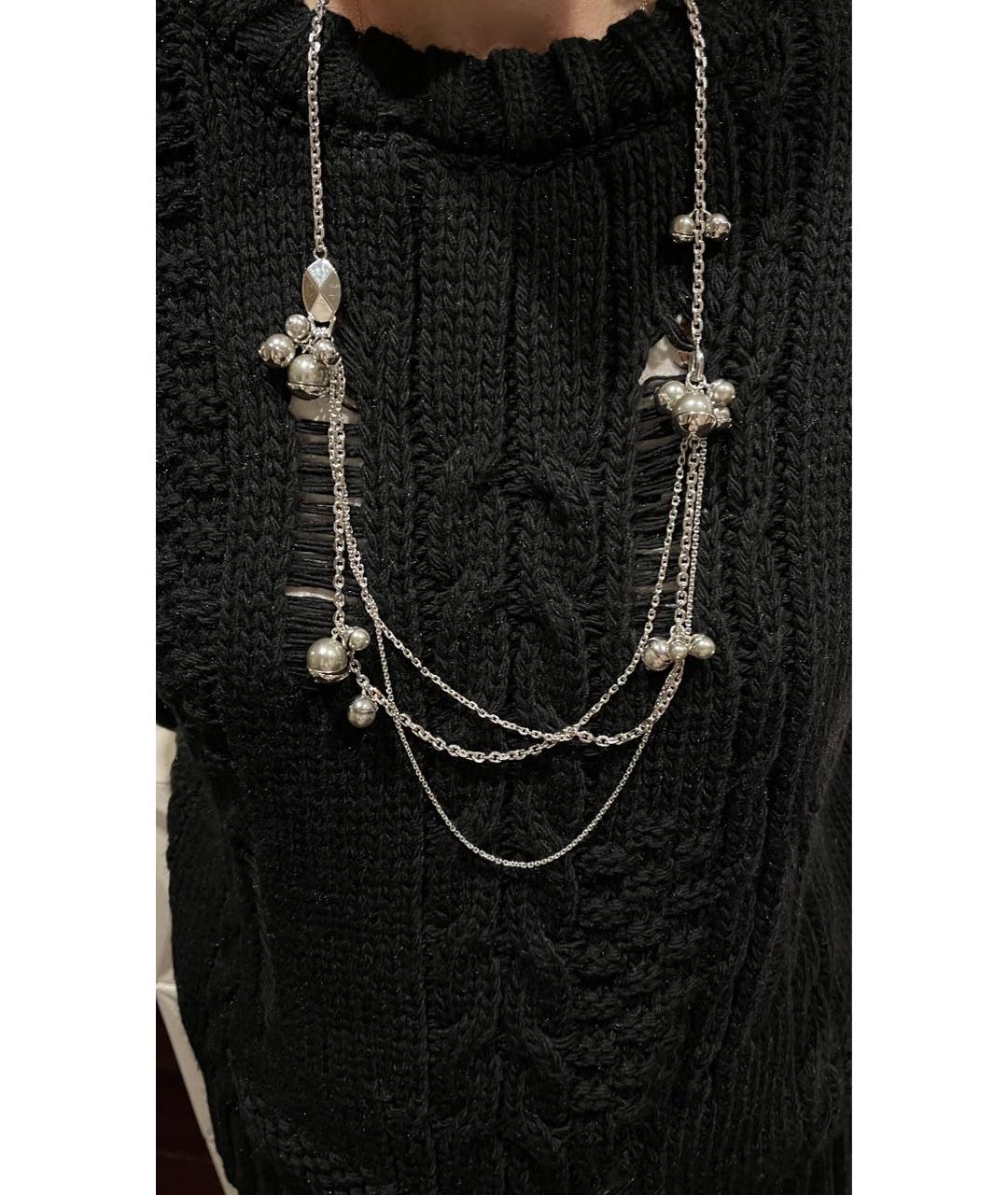 CHRISTIAN DIOR Серебряное металлическое колье, фото 3