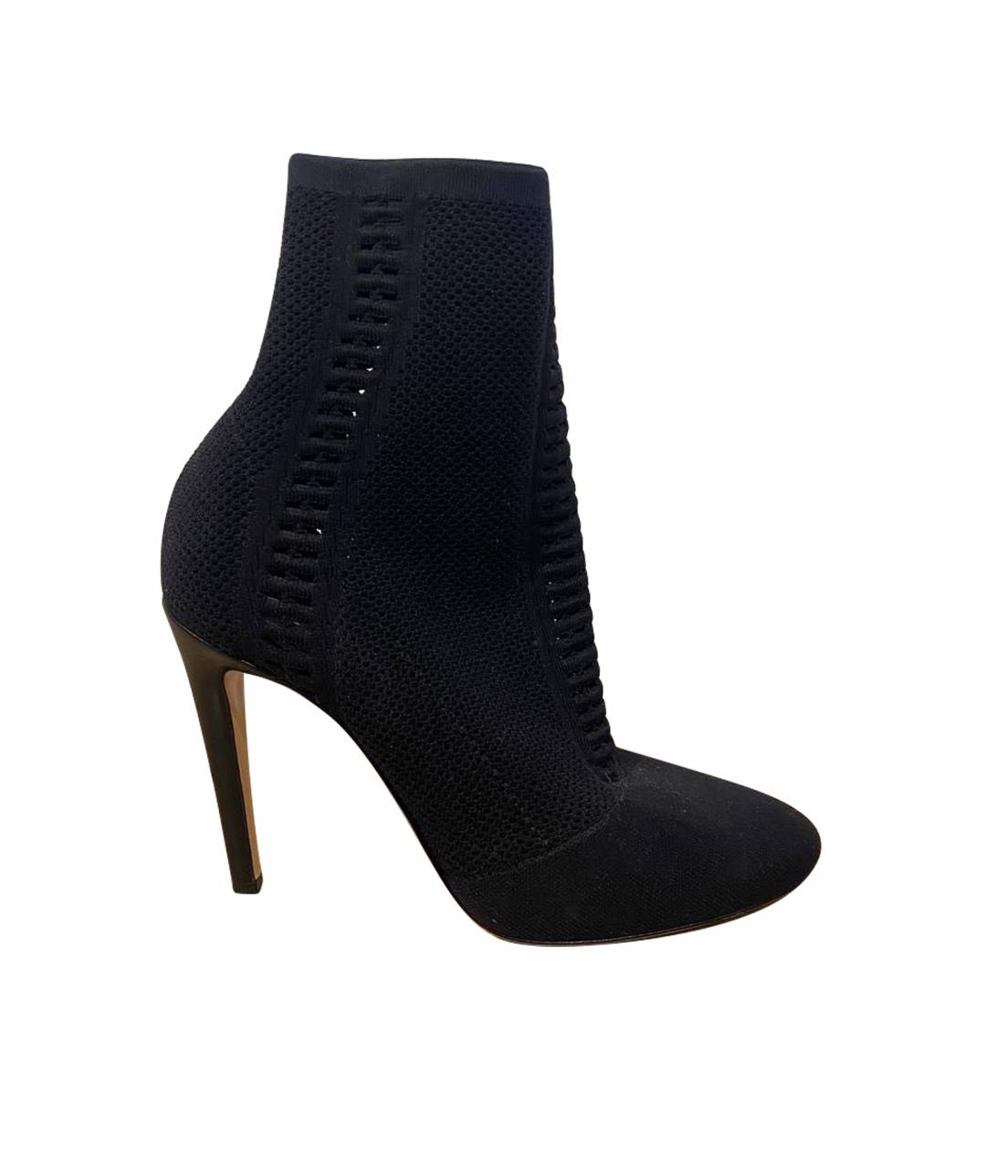 GIANVITO ROSSI Черные текстильные ботильоны, фото 1