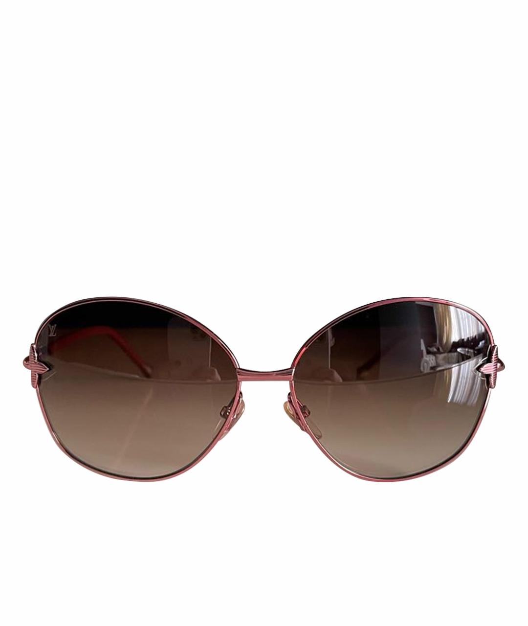 LOUIS VUITTON PRE-OWNED Розовые металлические солнцезащитные очки, фото 1