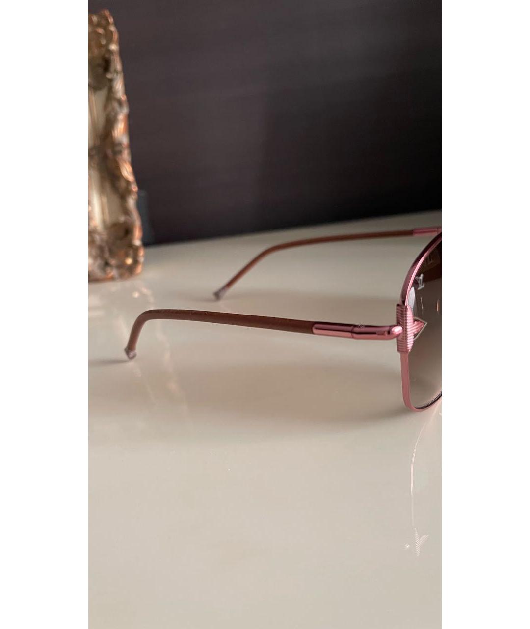 LOUIS VUITTON PRE-OWNED Розовые металлические солнцезащитные очки, фото 5