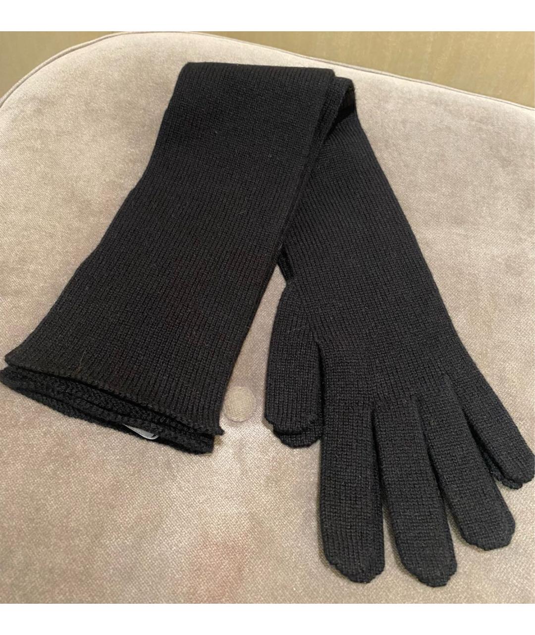DOLCE&GABBANA Черные кашемировые перчатки, фото 2