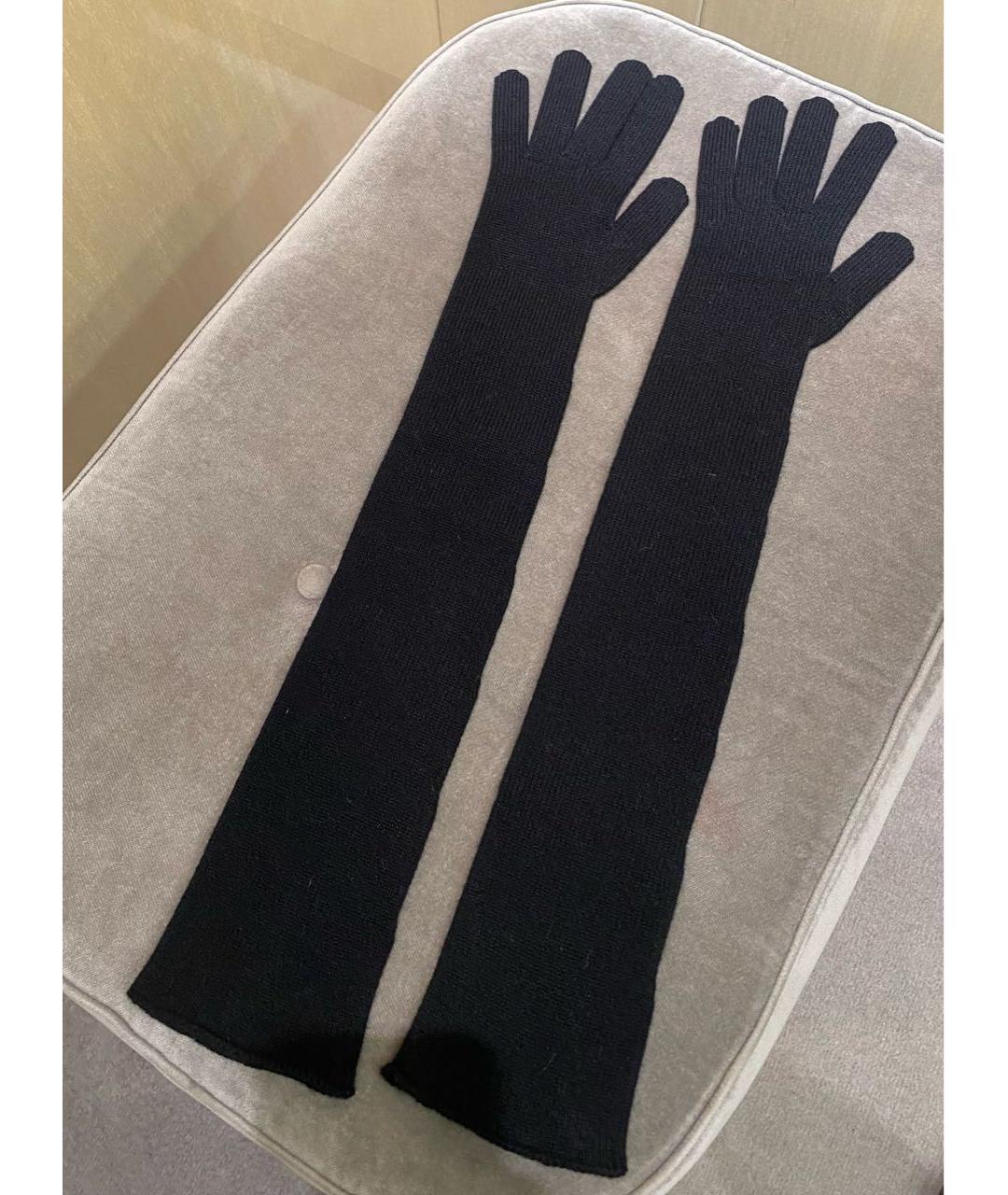 DOLCE&GABBANA Черные кашемировые перчатки, фото 5
