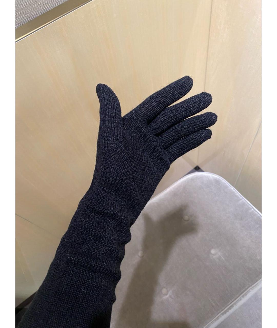 DOLCE&GABBANA Черные кашемировые перчатки, фото 4
