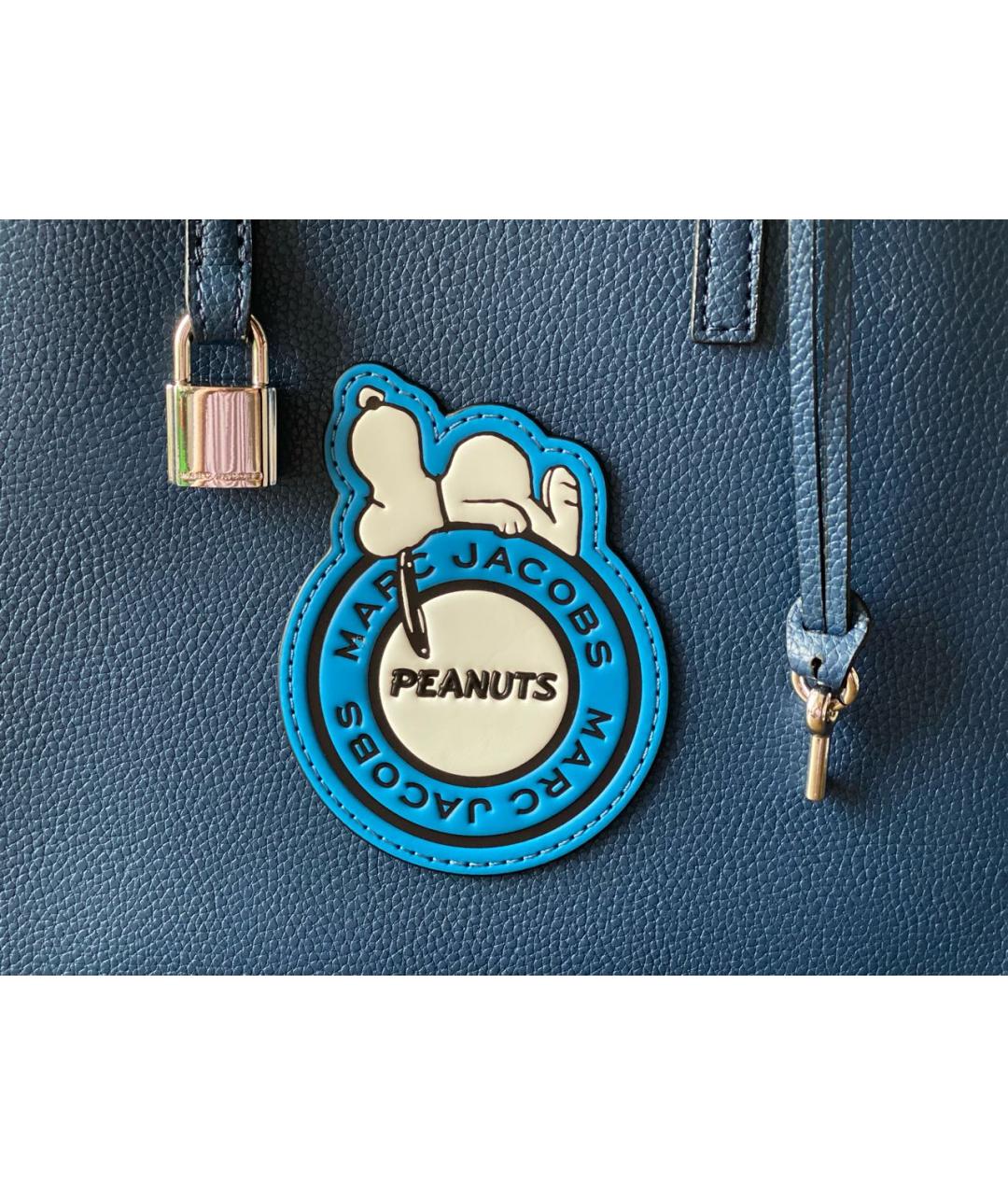 MARC JACOBS Темно-синяя кожаная сумка через плечо, фото 4