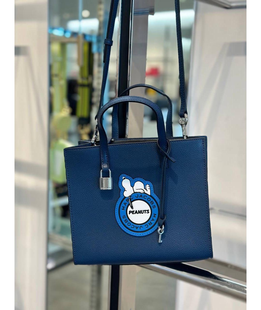 MARC JACOBS Темно-синяя кожаная сумка через плечо, фото 6