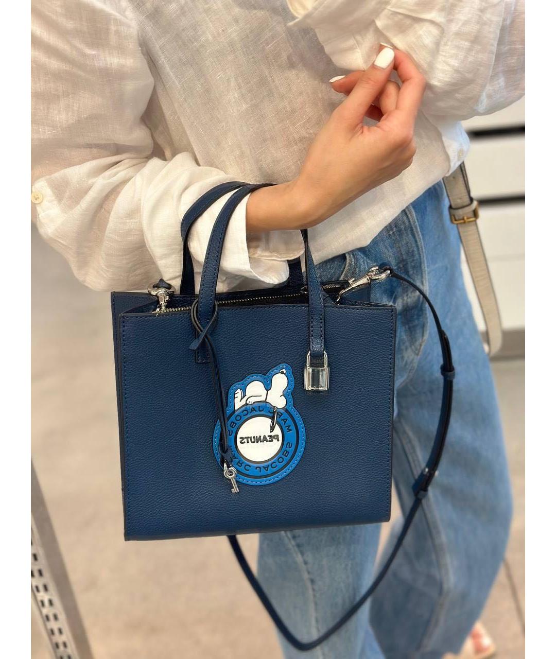 MARC JACOBS Темно-синяя кожаная сумка через плечо, фото 5