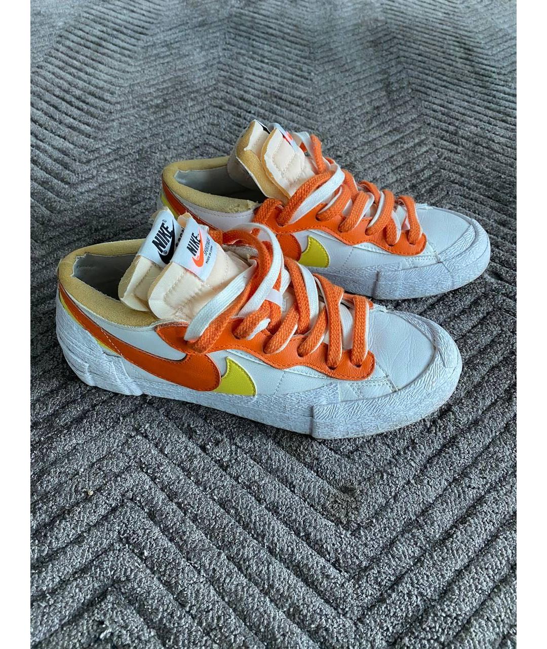 NIKE Белые кожаные кроссовки, фото 4