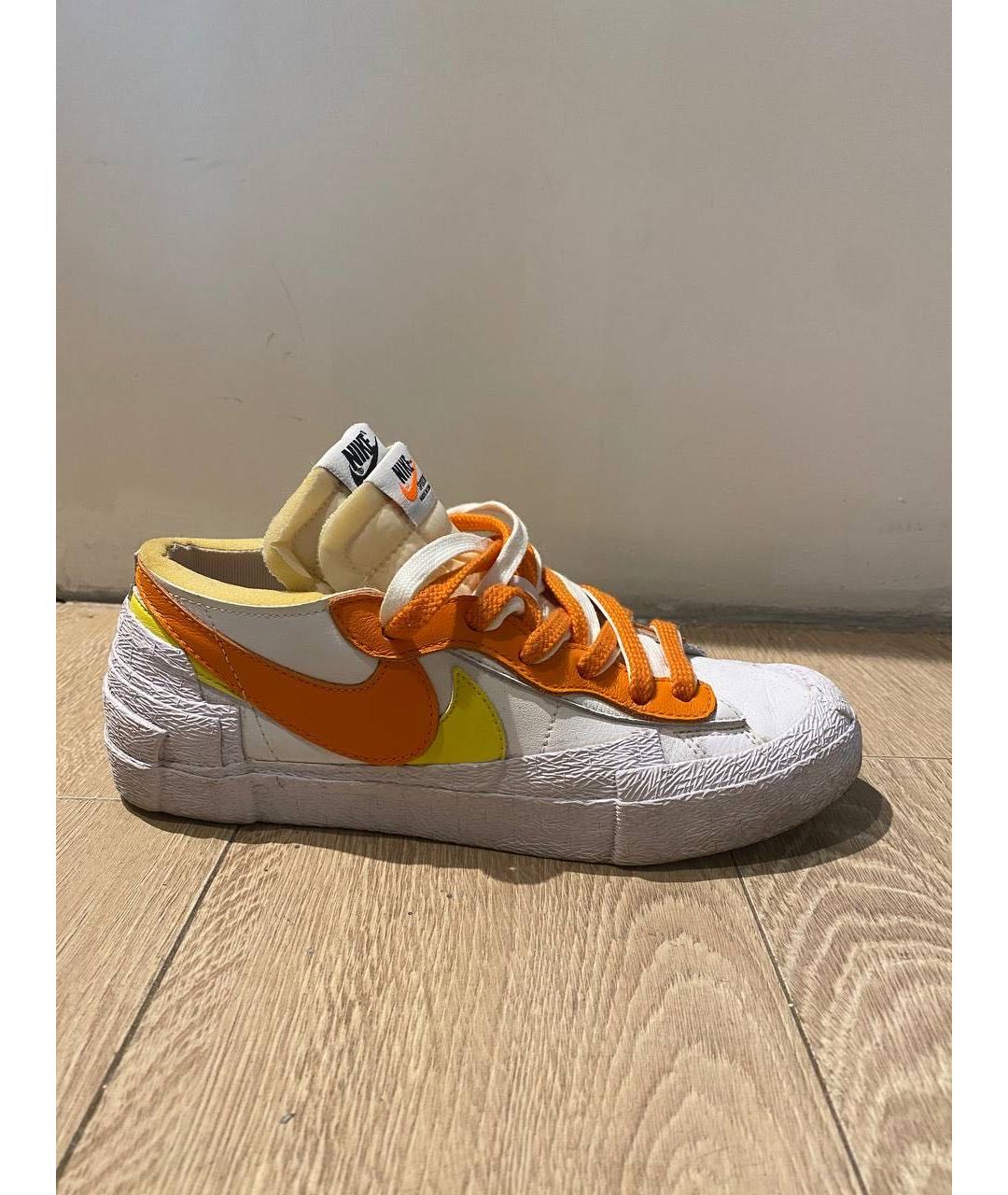 NIKE Белые кожаные кроссовки, фото 6