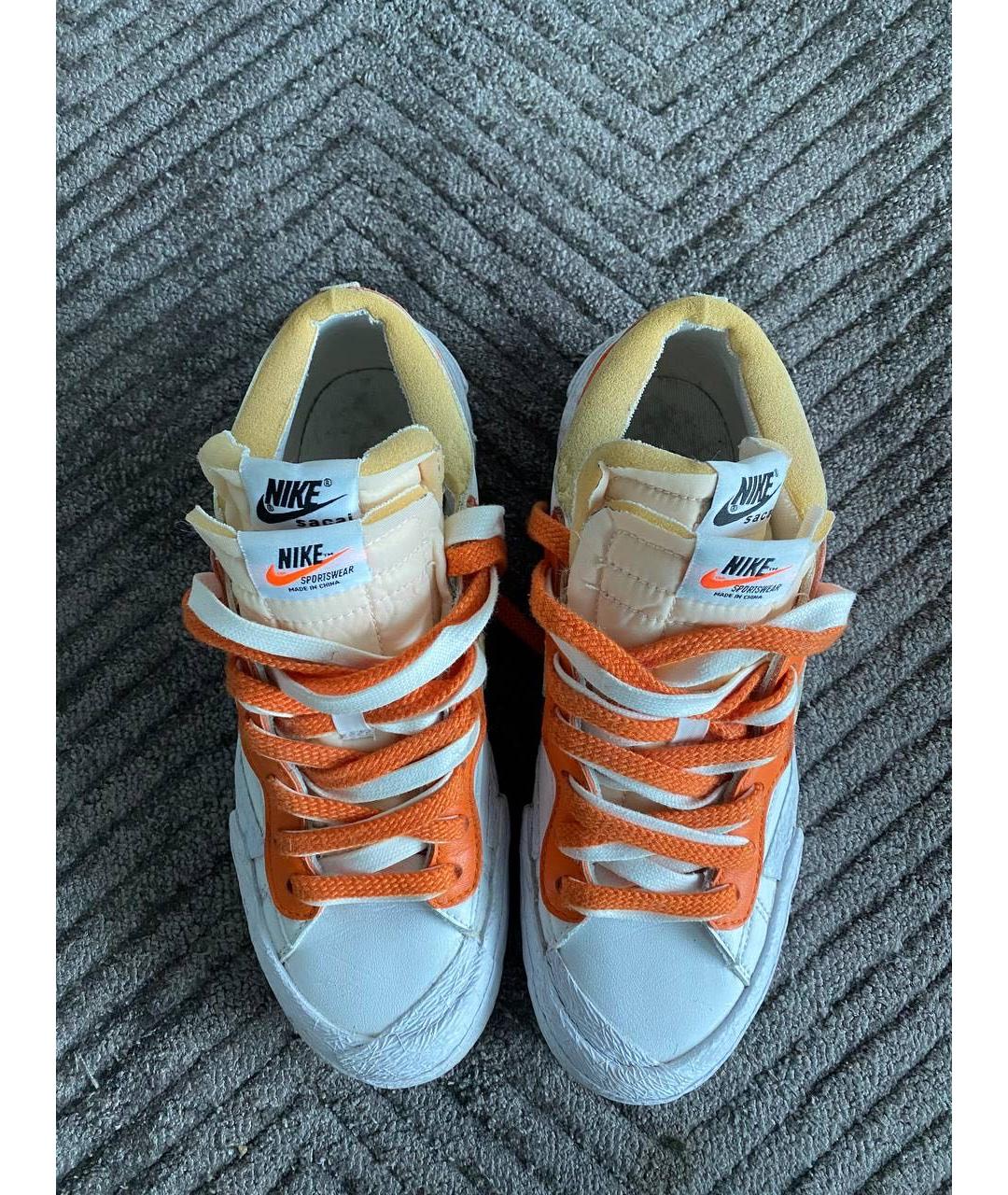 NIKE Белые кожаные кроссовки, фото 2