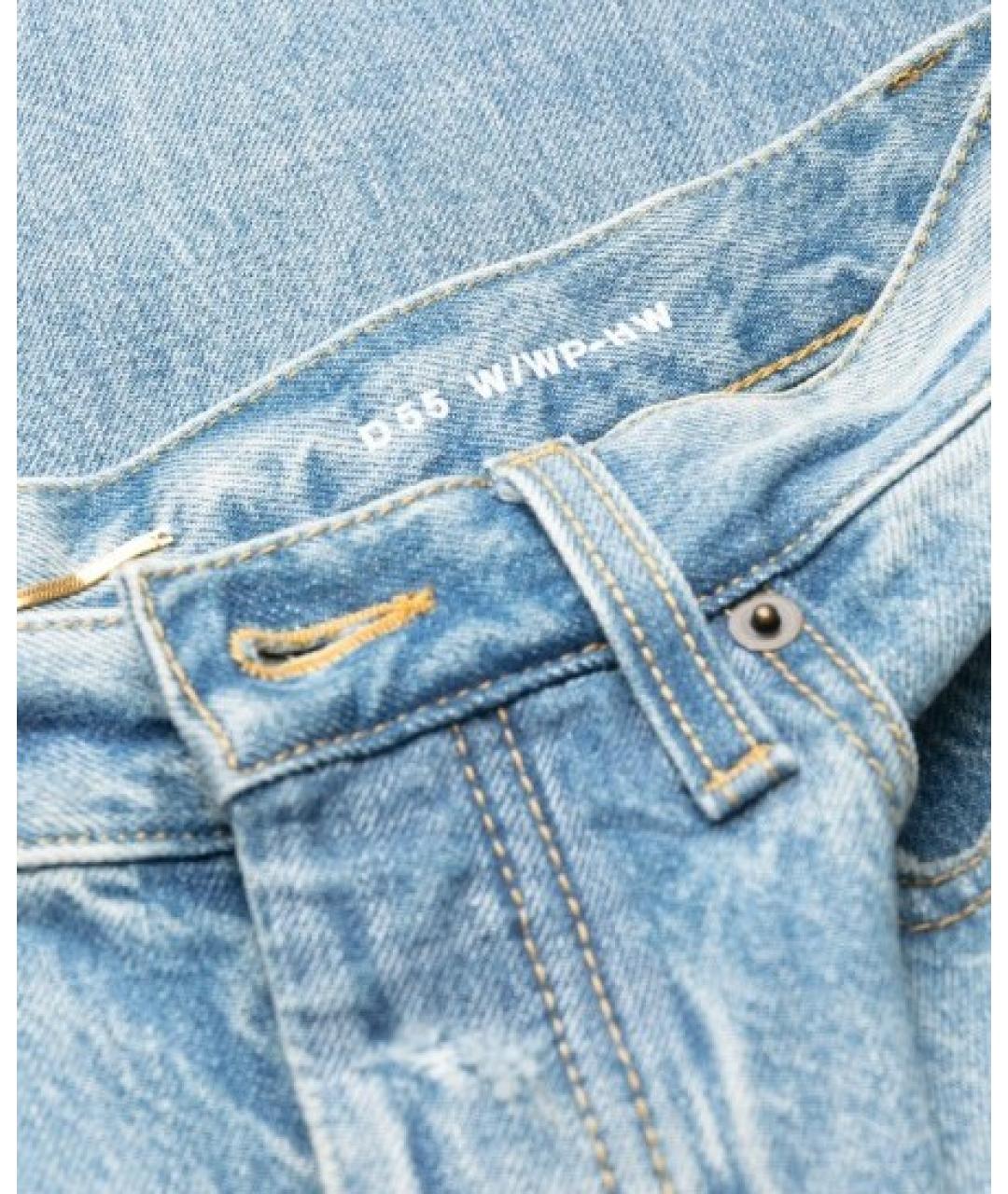 SAINT LAURENT Голубые хлопковые джинсы клеш, фото 6