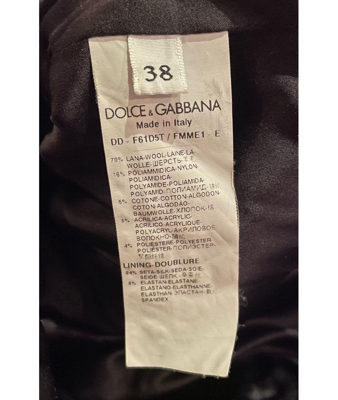 DOLCE&GABBANA Черное шерстяное платье, фото 5