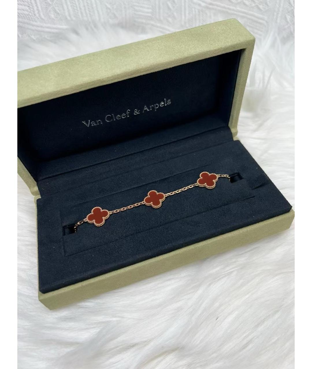 VAN CLEEF & ARPELS Бордовый браслет из розового золота, фото 2