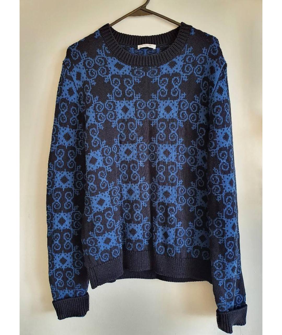 BOGLIOLI Темно-синий хлопковый джемпер / свитер, фото 10