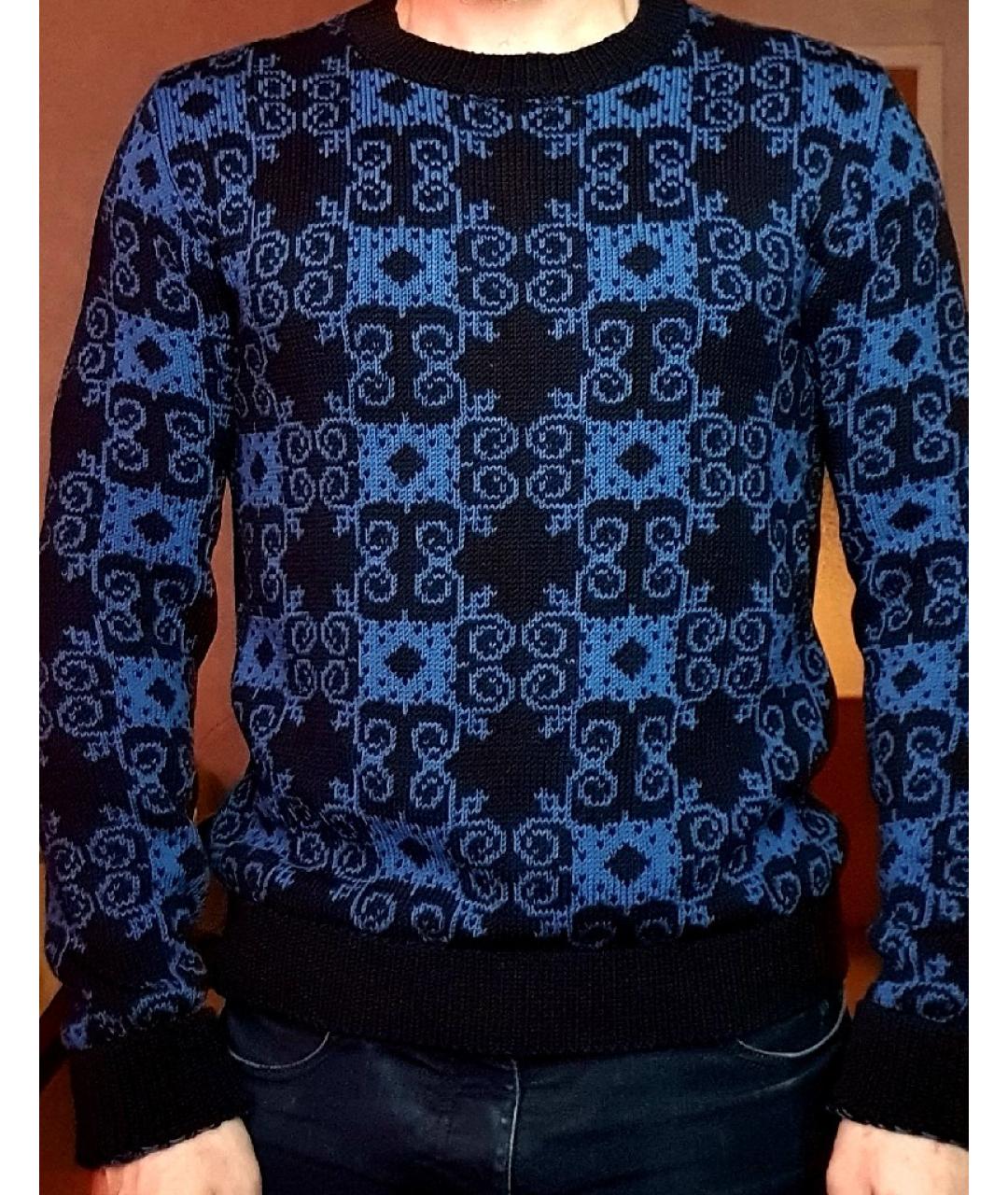 BOGLIOLI Темно-синий хлопковый джемпер / свитер, фото 7