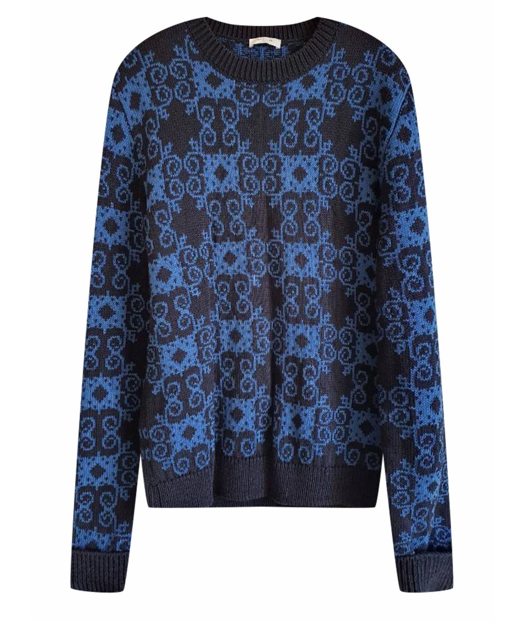 BOGLIOLI Темно-синий хлопковый джемпер / свитер, фото 1