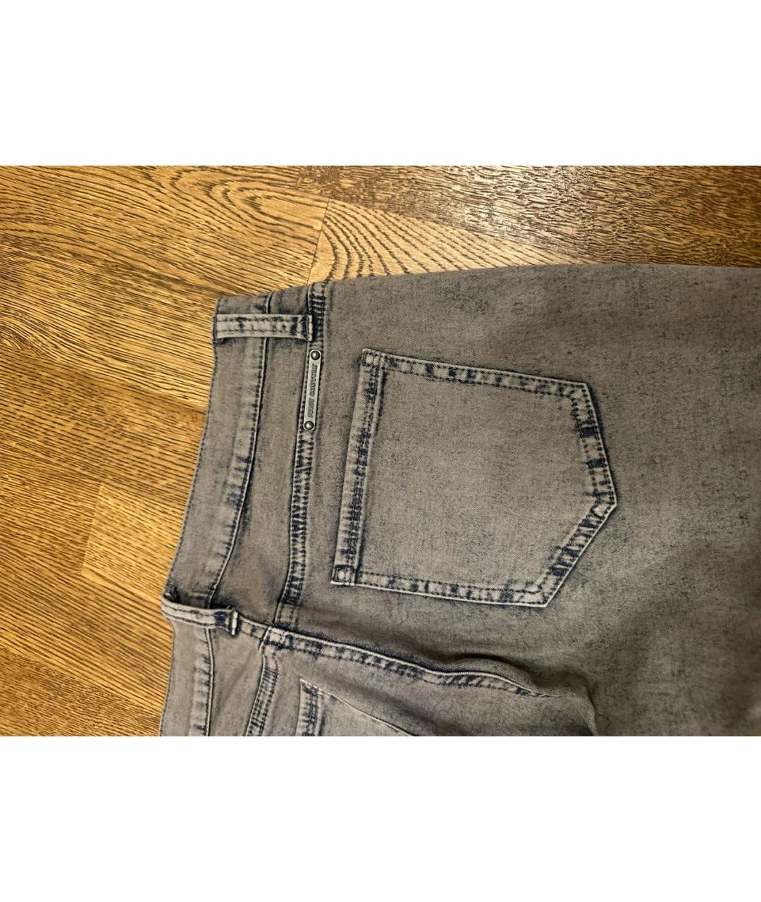 JUICY COUTURE Серые хлопко-эластановые джинсы слим, фото 4