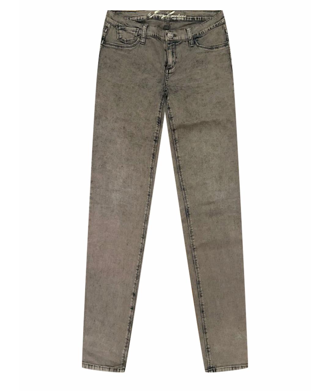 JUICY COUTURE Серые хлопко-эластановые джинсы слим, фото 1