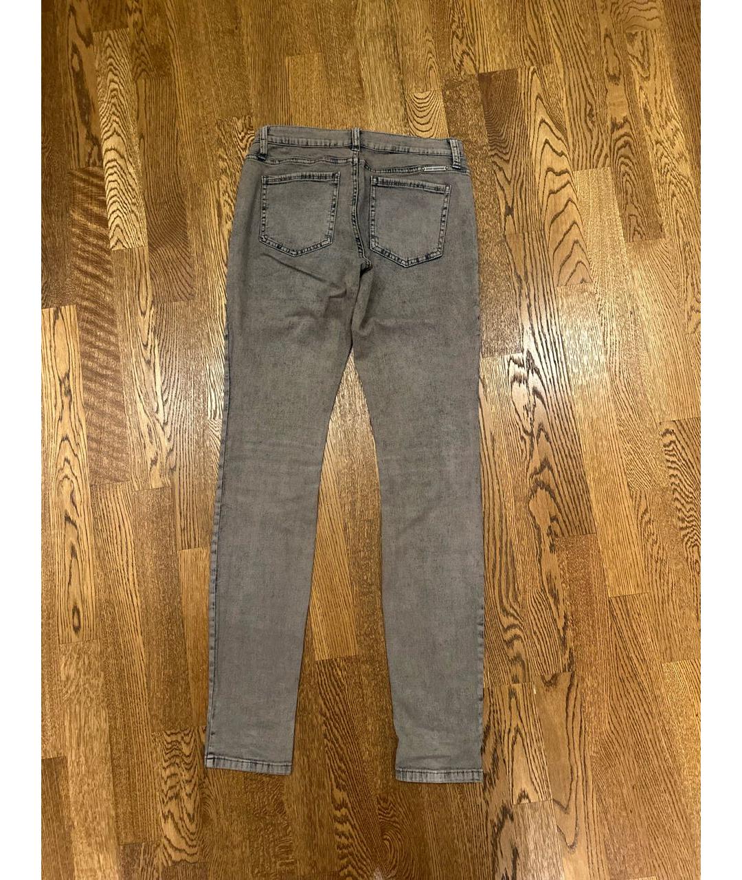 JUICY COUTURE Серые хлопко-эластановые джинсы слим, фото 2