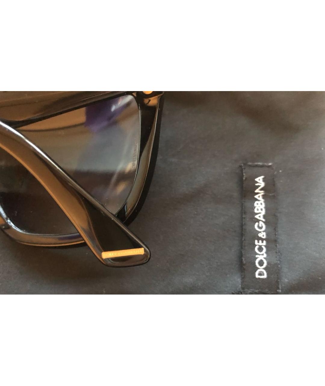DOLCE&GABBANA Черные пластиковые солнцезащитные очки, фото 3