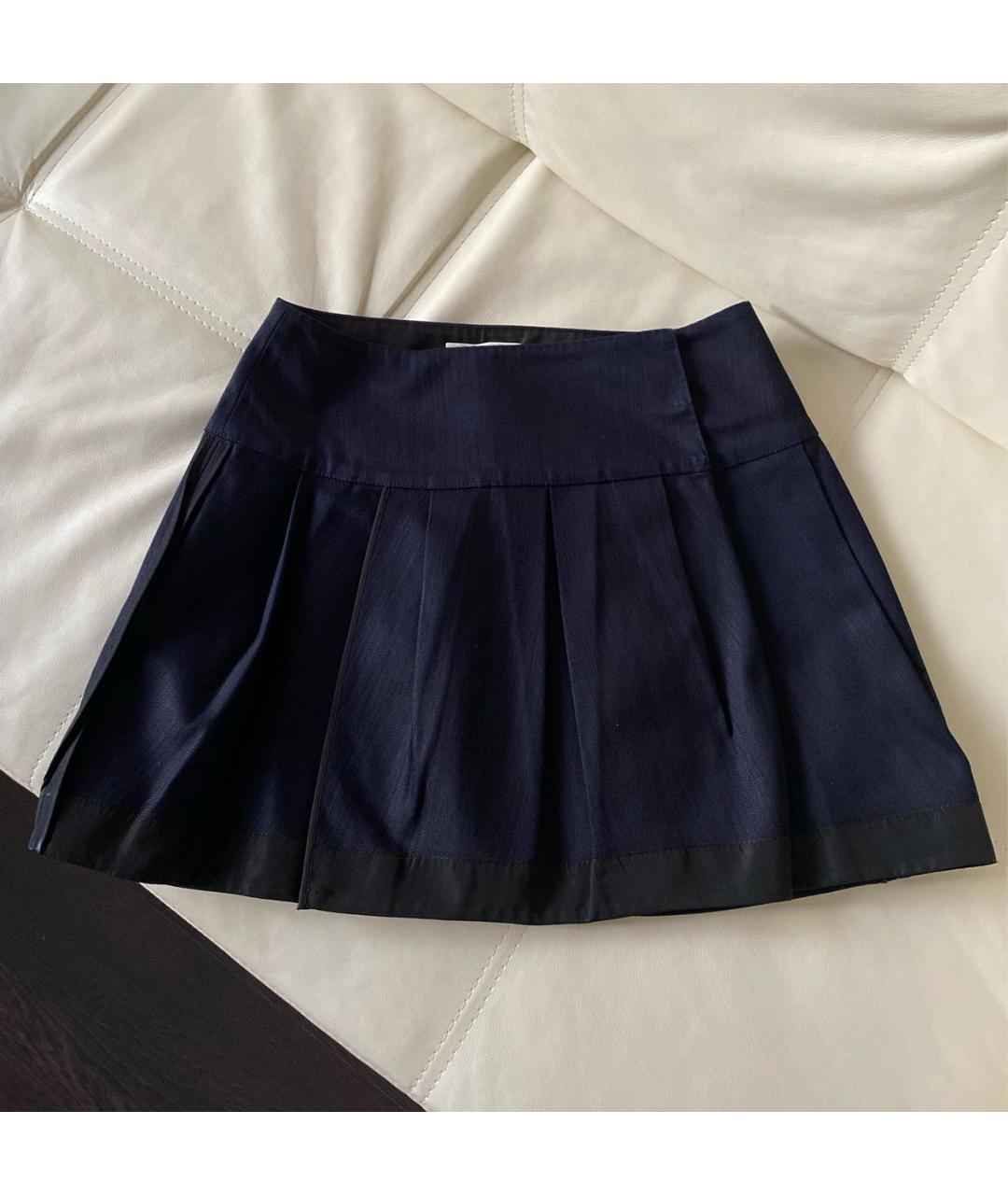 PRADA Темно-синяя юбка мини, фото 5