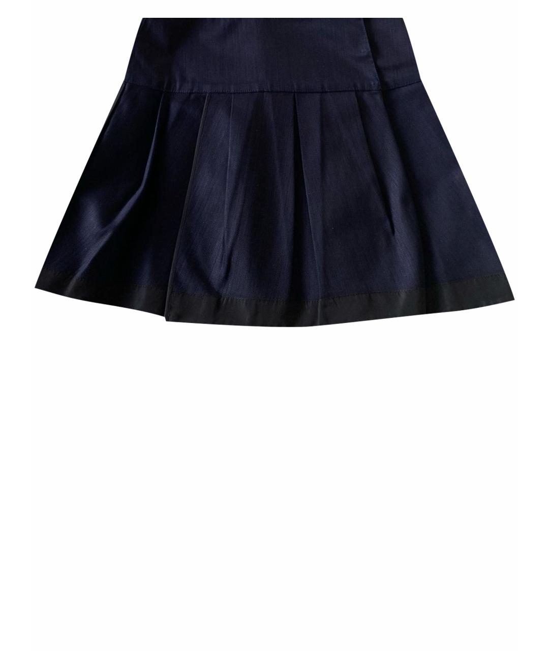 PRADA Темно-синяя юбка мини, фото 1